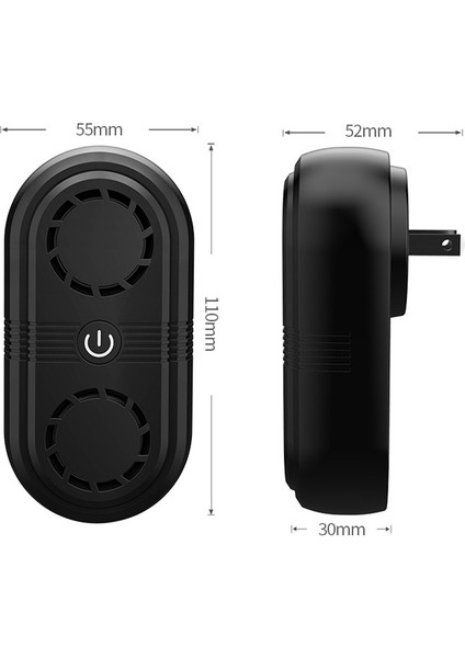 BG307 Ultrasonik Mole Kovucu Sivrisinek Kurtlayıcı Ev Iç Mekan Çift Korna Elektronik Böcek Kurtlayıcı Fiş Tipi Ingiltere Fiş 220V Siyah (Yurt Dışından) fiyatları