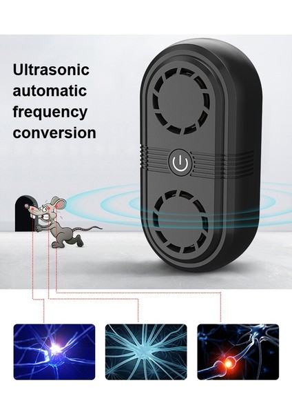 BG307 Ultrasonik Mole Kovucu Sivrisinek Kurtlayıcı Ev Iç Mekan Çift Korna Elektronik Böcek Kurtlayıcı Fiş Tipi Ingiltere Fiş 220V Siyah (Yurt Dışından) modelleri