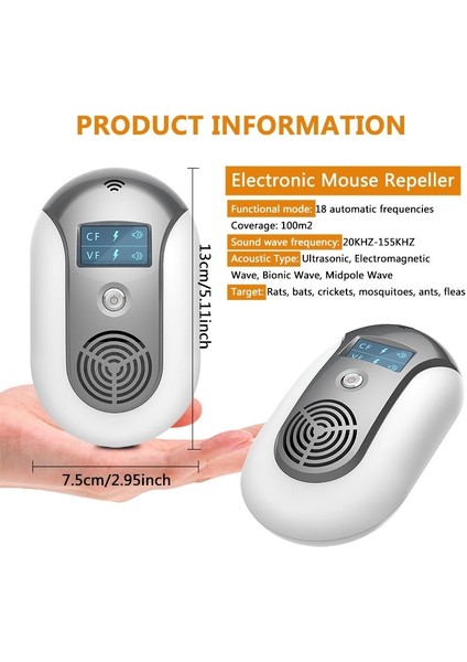 Elektronik Haşere Kontrolü Ultrasonik Haşere Kovalayıcısı Mavi (Yurt Dışından)