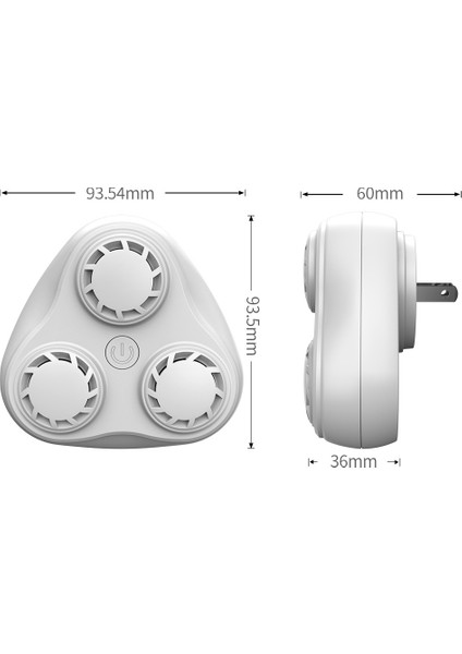 BG310 3-Horn Ultrasonik Otomatik Frekans Dönüştürme Fare Kovucu Böcek Kovucu Sivrisinek Kovucu Ürün Özellikleri Abd Fişi 110V Beyaz (Yurt Dışından) fiyatları