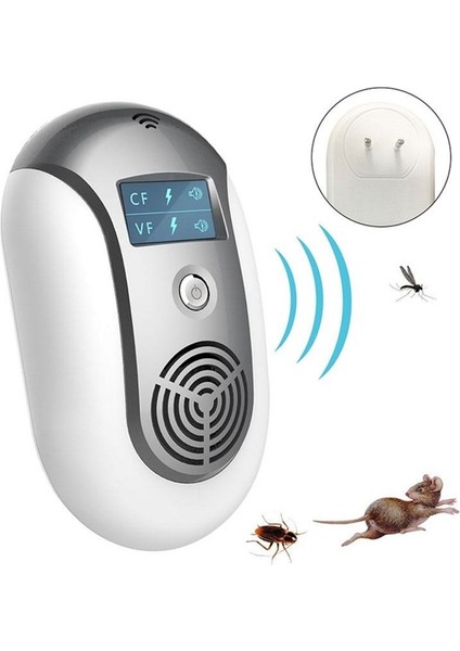 Elektronik Haşere Kontrolü Ultrasonik Haşere Küsbüsü Gri (Yurt Dışından)