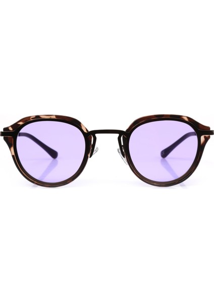 Oval Leopar Kemik Çerçeve Unisex Güneş Gözlüğü