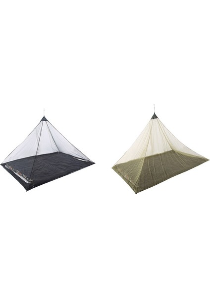 Polyester Örgü Çadır Açık Kamp Tek Perspektif Anti-Mosquito Net Siyah (Yurt Dışından)