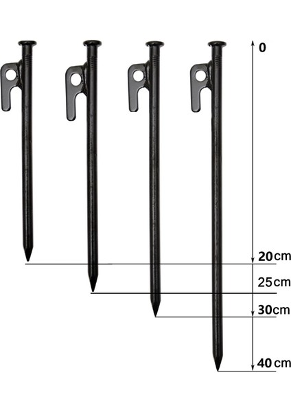 Szykd 6 Adet 40CM Açık Kamp Rüzgar Geçirmez Sabit Gölgelik Öğütülmüş Çiviler (Yurt Dışından)