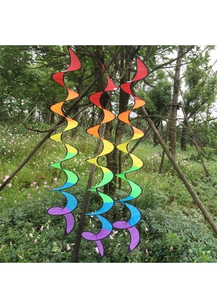 Dış Spiral Gökkuşağı Şerit Çadır Süslemesi (Yurt Dışından)
