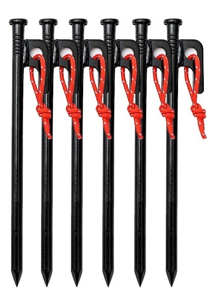 6 Adet 20 cm Açık Kamp Rüzgar Geçirmez Sabit Gölgelik Öğütülmüş Çiviler (Yurt Dışından)