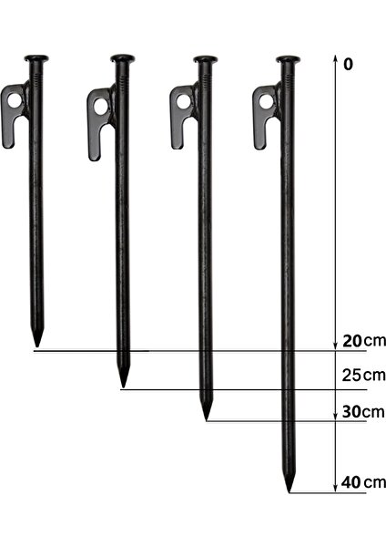 Szykd 6 Adet 25CM Açık Kamp Rüzgar Geçirmez Sabit Gölgelik Öğütülmüş Çiviler (Yurt Dışından)