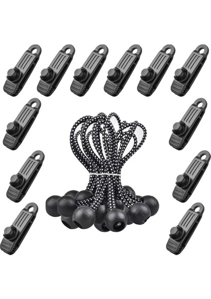 10 Adet Kamp Rüzgar Geçirmez Klips Renk B Klip + Kabarık Top (Yurt Dışından)