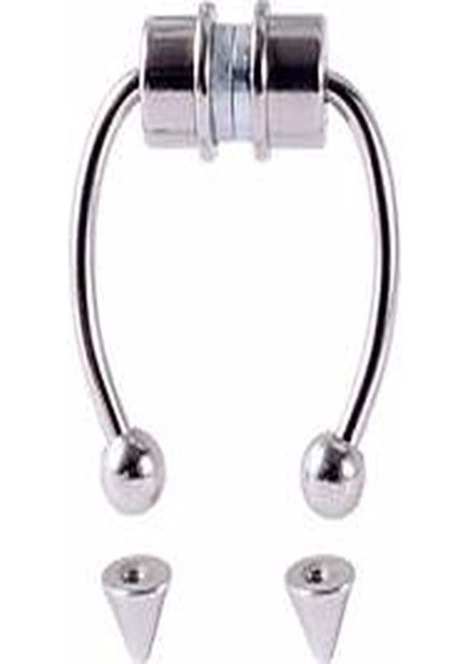 Mıknatıslı Fake Septum Piercing Gümüş Rengi