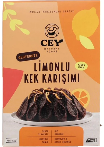 Cey Natural Kinoa Unlu Limonlu Kek Karışımı 265 gr