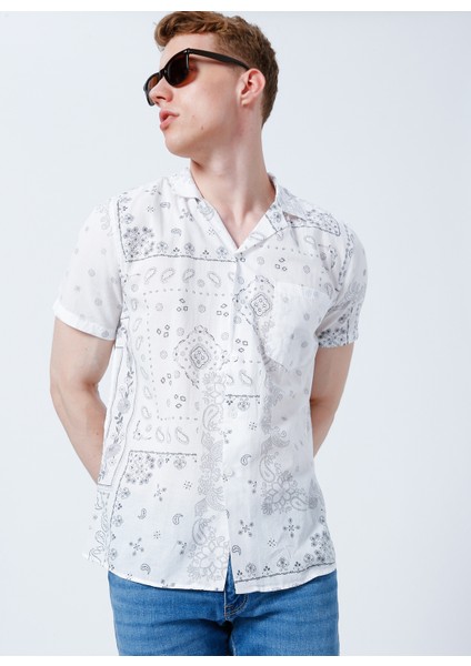 Kısa Kollu Gömle, 2xl, Beyaz