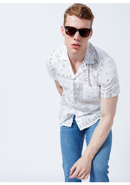 Kısa Kollu Gömle, 2xl, Beyaz fiyatları