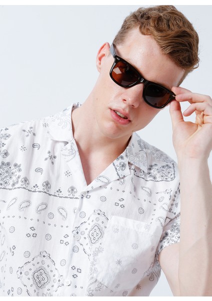 Kısa Kollu Gömle, 2xl, Beyaz fırsatları