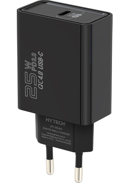 HY-XE44 25W Type Usb-C Pd3.0/quick Charge Qc4.0 Type-C Kablolu Şarj Adaptörü