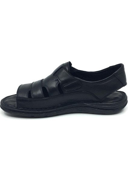 Içi Dışı Deri Erkek Yazlık Rahat Günlük Terlik-Sandalet 40-45