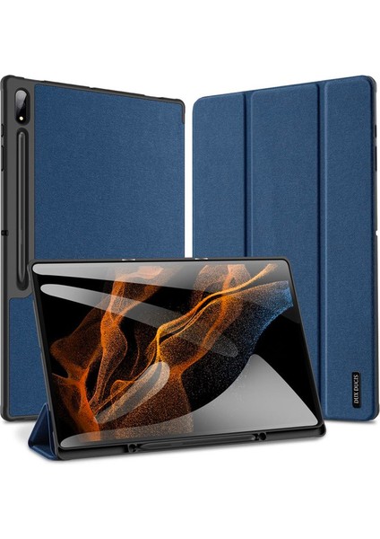 Samsung Galaxy Tab A8 2021 10.5 (X200-X205) Kılıf Kalem Bölmeli Standlı Domo Series