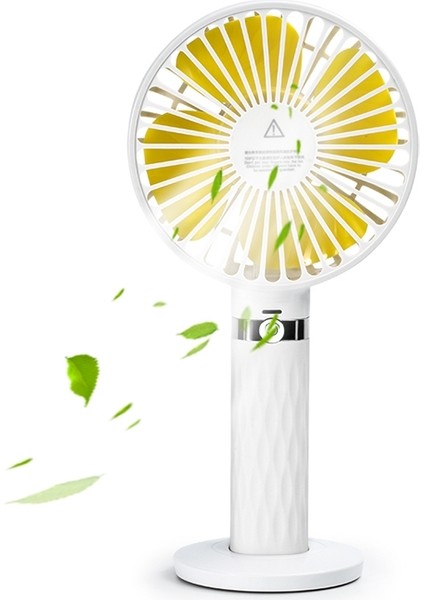 S8 Taşınabilir Sessiz El Handhd Masaüstü Ectric Fan Beyaz (Yurt Dışından)