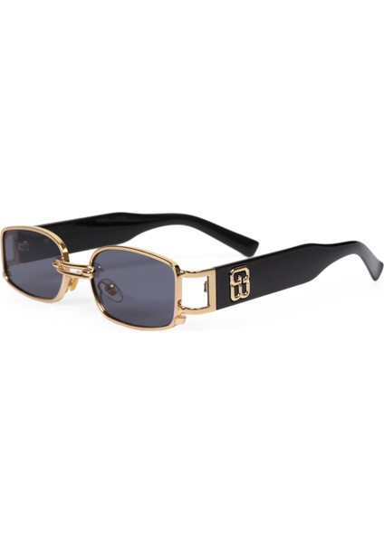 s Dikdörtgen Siyah Unisex Güneş Gözlüğü Yw8032l-a