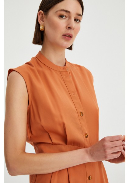 Kadın Düğme Detay Hakim Yaka Tulum fiyatları