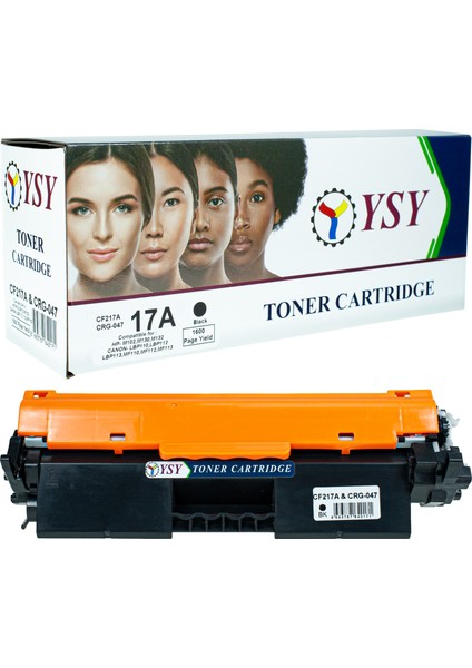 Hp CF217A (17A) & Canon CRG-047 M102 M130 M132 LBP110 LBP112 LBP113 MF110 MF112 MF113 1600(1.6K) Sayfa Verimli Muadil Toner (Siyah)