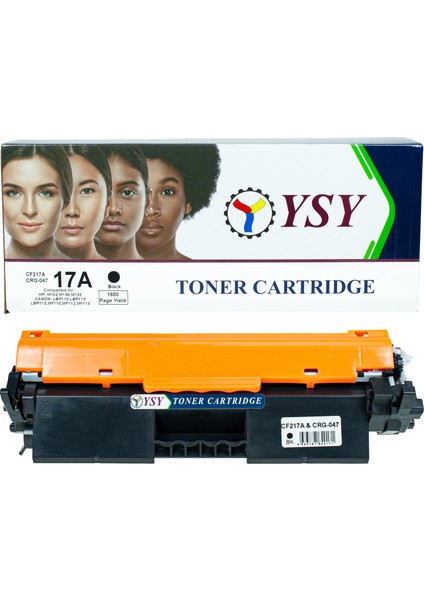 Hp CF217A (17A) & Canon CRG-047 M102 M130 M132 LBP110 LBP112 LBP113 MF110 MF112 MF113 1600(1.6K) Sayfa Verimli Muadil Toner (Siyah)