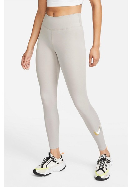One Performance Dance Leggings Dri-Fit Toparlayıcı Iç Cepli Bej Tayt