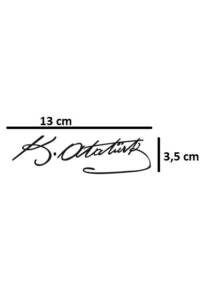 Kemal Atatürk Imza Oto Sticker fiyatları