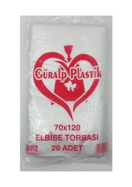 Güralp Plastik Elbise Poşeti - Naylon Torba 70X120 cm 20 Adet