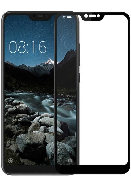 Huawei P20 Pro Ekran Koruyucu Kırılmaz Tam Ekran Sert Temperli Davin 5D Cam Siyah