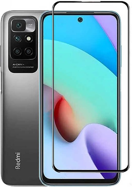 Xiaomi Redmi 10 Ekran Koruyucu Kırılmaz Tam Ekran Sert Temperli Davin 5D Cam Siyah