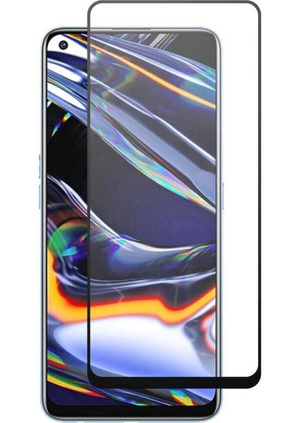 Oppo A74 4g Tam Kaplayan Tamperli Cam Ekran Koruyucu Curved Kırılmaz Kenar Siyah