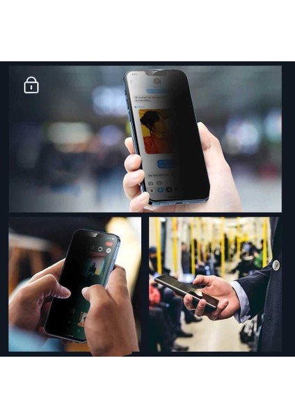 Case 4U Xiaomi Redmi 9A Ekran Koruyucu Temperli Kırılmaz Cam Privacy Davin 5D Hayalet Gizliklik Filtreli