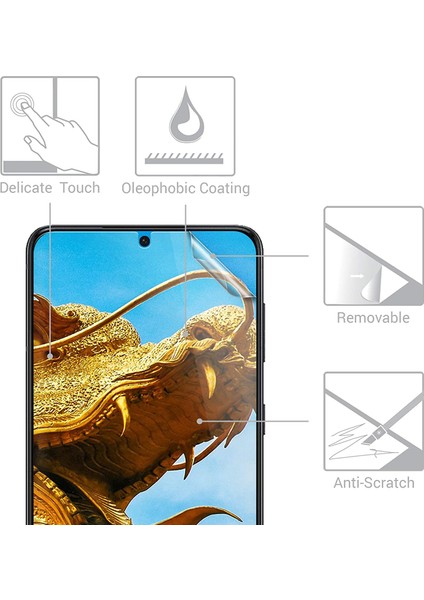 Case 4U Samsung Galaxy S21 Ultra Uyumlu Esnek Kırılmaz Nano Cam Ekran Koruyucu