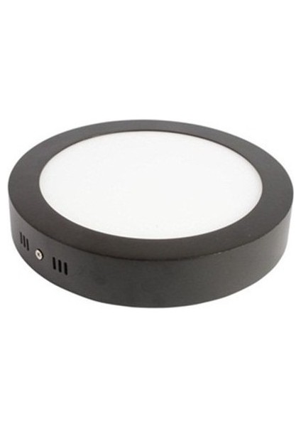 CT-5235 18 Watt Sıva Üstü Yuvarlak Siyah Kasa LED Panel Armatür 6400K Beyaz