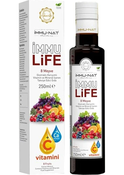 Immunat Immu Life 8 Meyve Karışımlı Ekstrat 250 Ml Immu-Nat