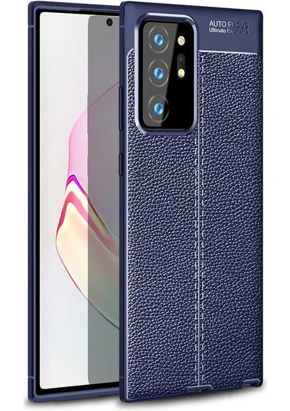 Samsung Galaxy Note 20 Ultra Kılıf Deri Dokulu Silikon Focus