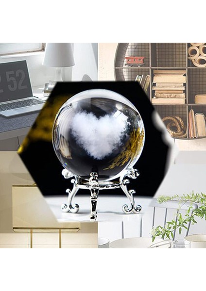 Dekoratif Metal Ayaklı Kalptasarımlı 3D Cam Küre