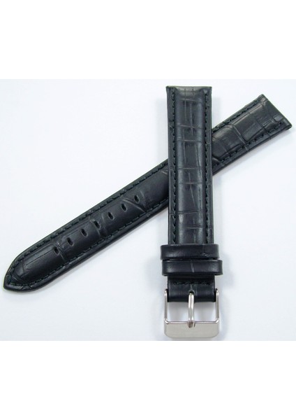 Bizon Deri Saat Kayışı 20MM Xl Uzun Siyah Saat Kordonu Kroko Baskı fiyatları