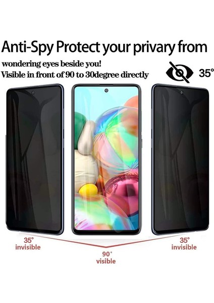 Samsung Galaxy S20 Fe Uyumlu Ekran Koruyucu Temperli Kırılmaz Cam Privacy Davin 5D Hayalet Gizliklik Filtreli Siyah fiyatları