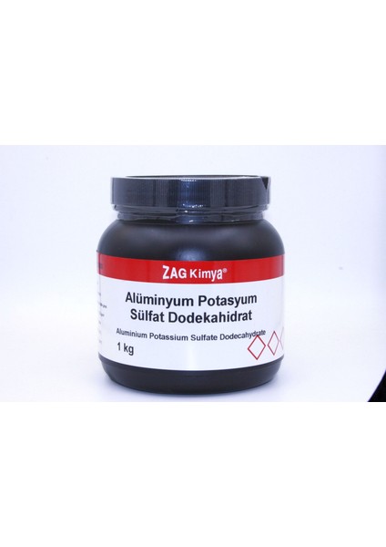 Alüminyum Potasyum Sülfat Dodekahidrat %98 1kg