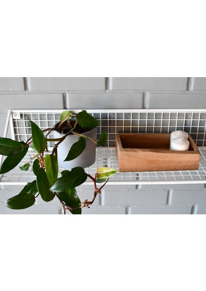 Büyük Boy 80 x 25 x 15 cm Tel Duvar Rafı (Beyaz Renk) fiyatları