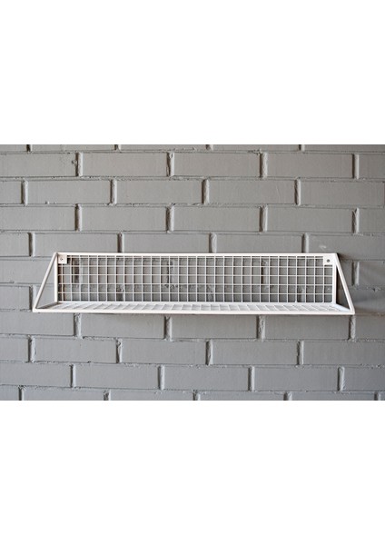 Büyük Boy 80 x 25 x 15 cm Tel Duvar Rafı (Beyaz Renk) modelleri
