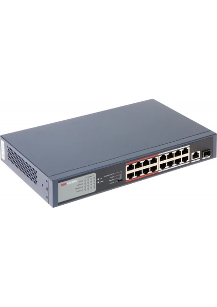 HıkVision DS-3E0318P-E/M 16 Port Megabit 16 Port Poe 130W + 1 Port Gigabit Uplink + 1 Port Gigabit Sfp Yönetilemez Rack Mount Switch