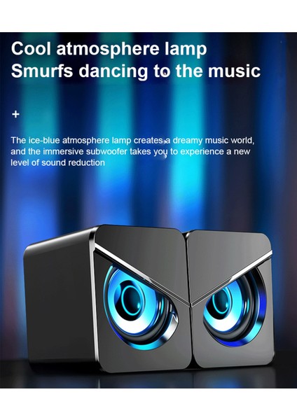 USB Kablolubilgisayar Hoparlörü 4d Stereo - Siyah (Yurt Dışından)