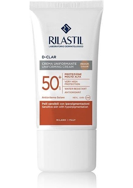 D-Clar Leke Karşıtı Yüz Güneş Koruyucu Krem SPF50+ 50 ml - Medium