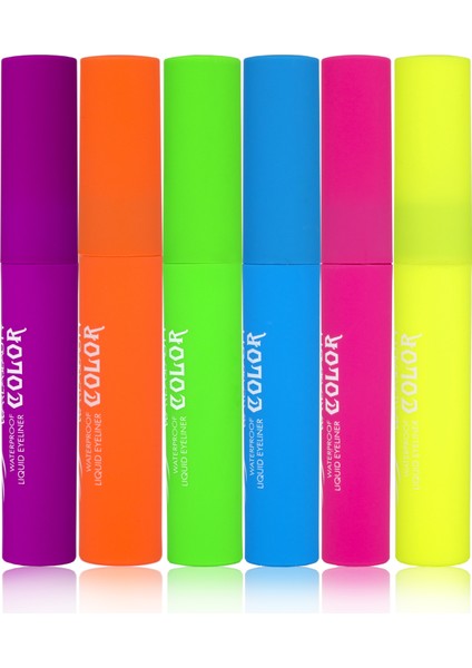 True Color 6 Renkli Neon Fırçalı Eyeliner