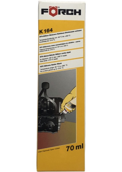 Rtv Silikon Sıvı Conta Siyah 260C 70 ml
