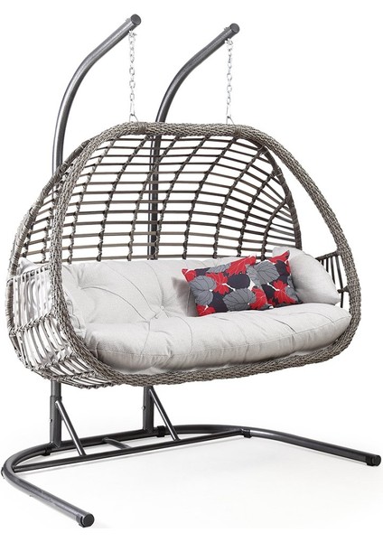 Çift Kişilik Rattan Salıncak