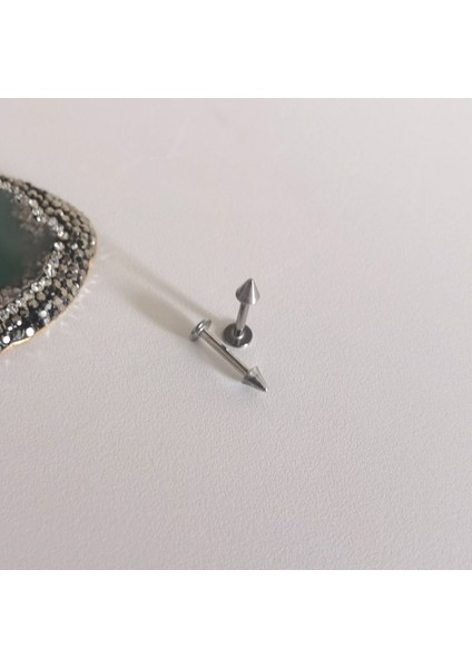 Cerrahi Çelik Spaky Piercing - Bar Uzunluğu 6 mm - 2 Adet