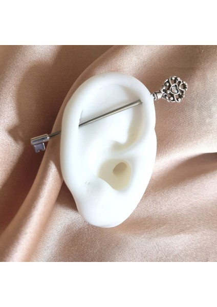 Cerrahi Çelik Antik Anahtar Köprü Piercing- Bar Uzunluğu 40 Mm- 1 Adet fiyatları